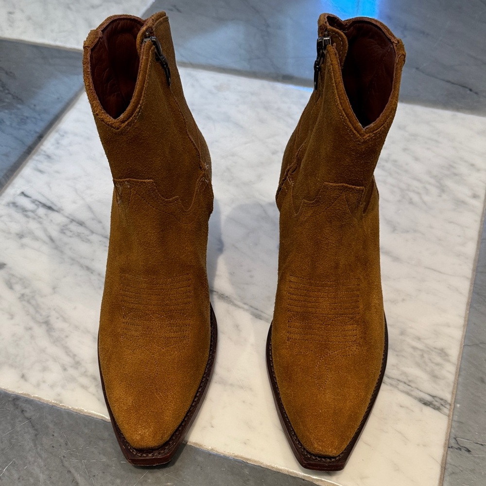 Tecovas Brown Suede Ankle Boots
